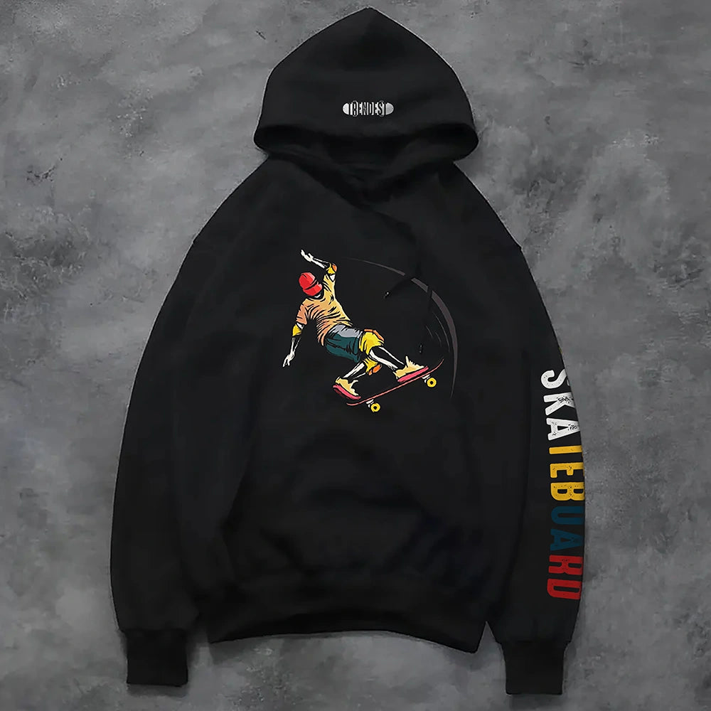 2024 Black Skateboard Hoodie