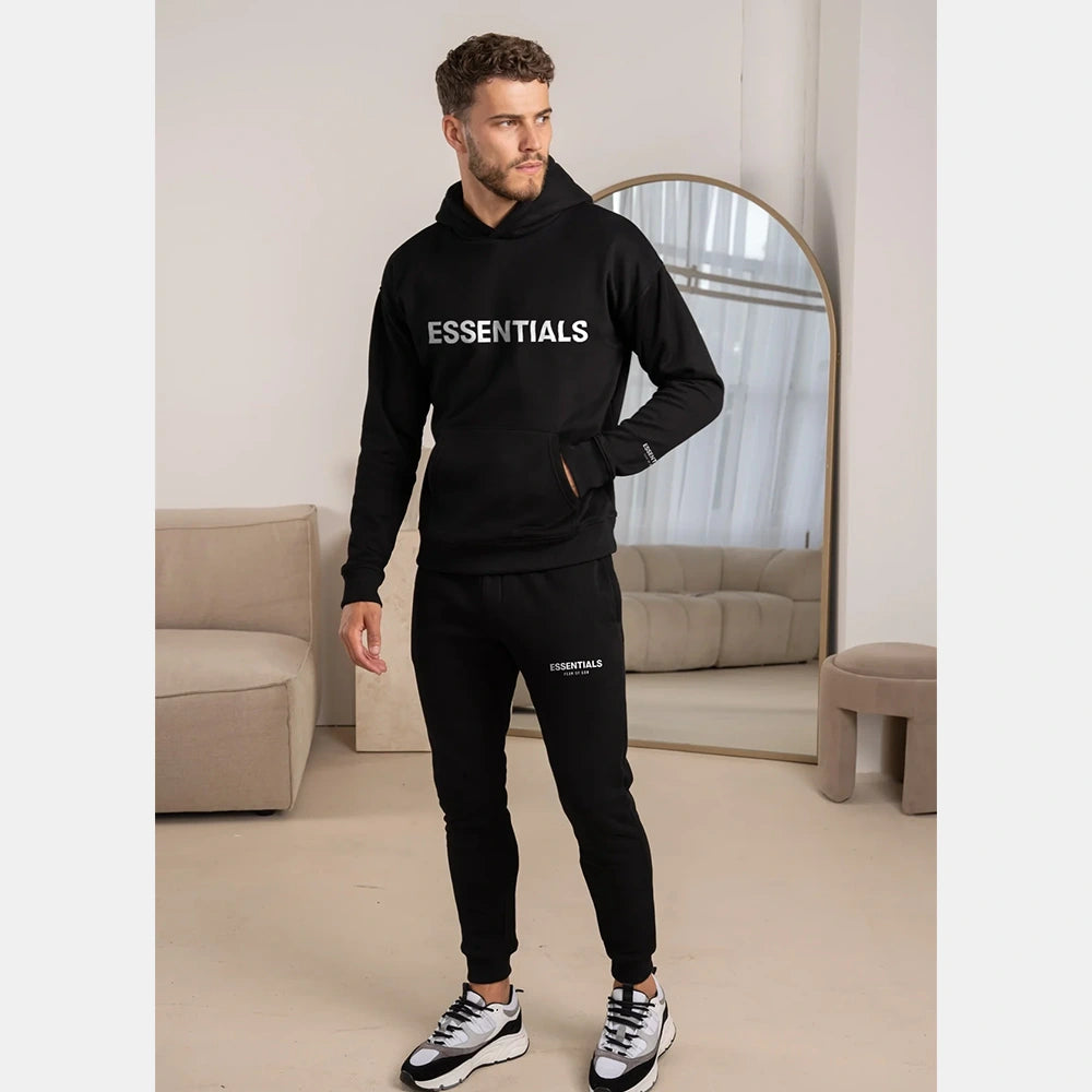 Essentials Black Tracksuit