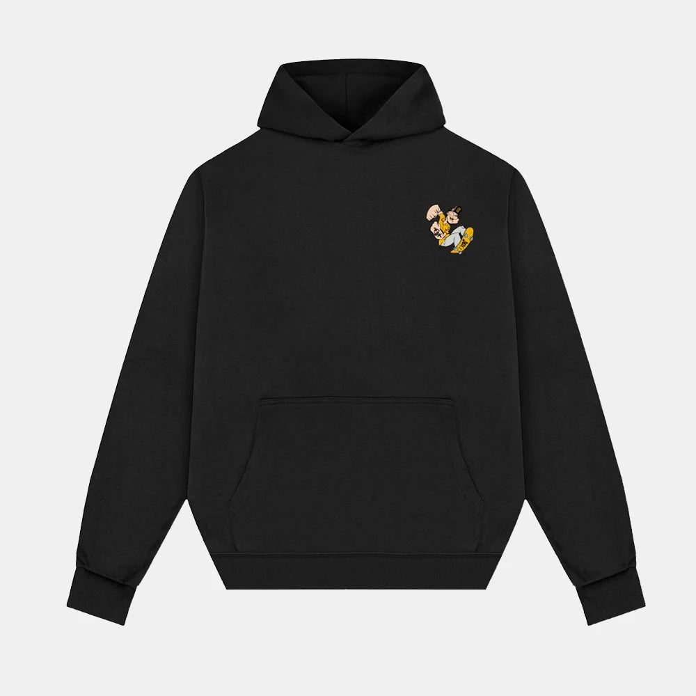 Popeye Black Oversized Hoodie